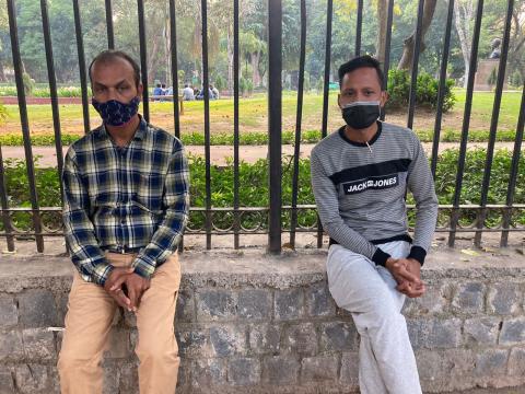 Two stranded persons in  Delhi  sent to Native place   .