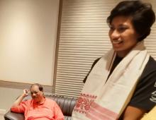 Lovelina Borgohain with Dibyojit Dutta Lovelina Borgohain with Dibyojit Dutta